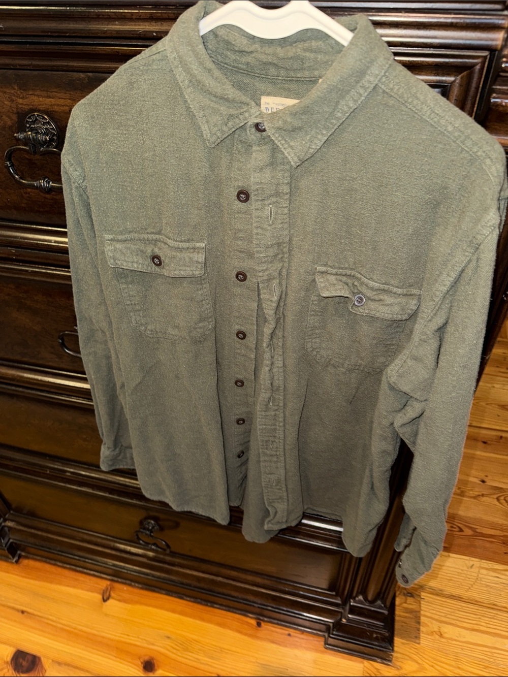 RedHead Olive Green Casual Button-Down Shirt